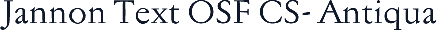 Jannon Text OSF CS- Antiqua