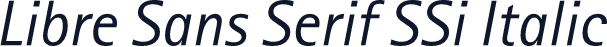 Libre Sans Serif SSi Italic