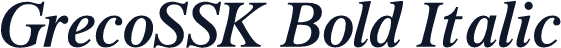 GrecoSSK Bold Italic