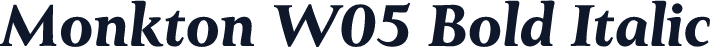 Monkton W05 Bold Italic