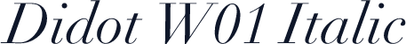 Didot W01 Italic