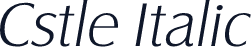 Cstle Italic