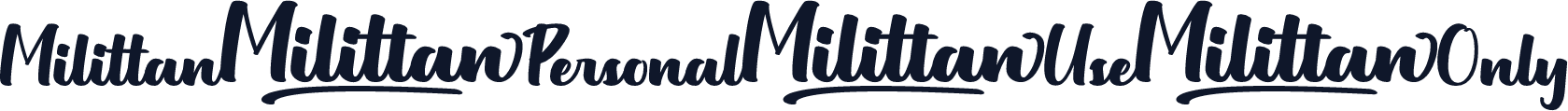 Milittan Personal Use Only