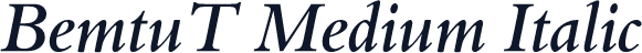 BemtuT Medium Italic