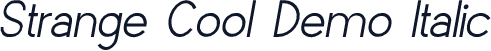 Strange Cool Demo Italic