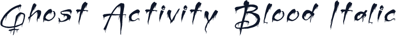 Ghost Activity Blood Italic