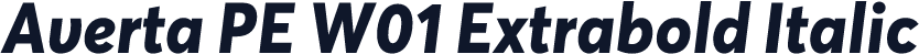 Averta PE W01 Extrabold Italic