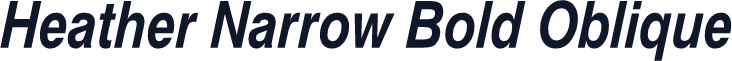Heather Narrow Bold Oblique