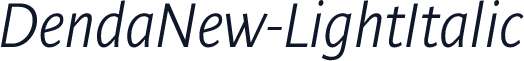 DendaNew-LightItalic