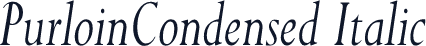 PurloinCondensed Italic