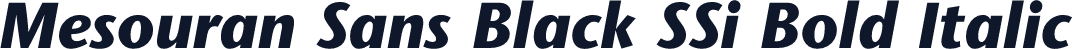 Mesouran Sans Black SSi Bold Italic