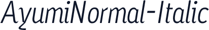AyumiNormal-Italic