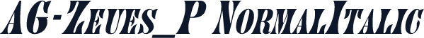 AG-Zeues_P NormalItalic