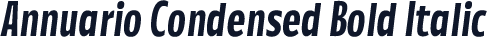 Annuario Condensed Bold Italic