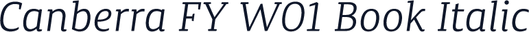 Canberra FY W01 Book Italic