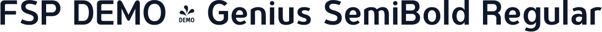 FSP DEMO - Genius SemiBold Regular