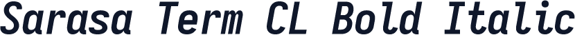 Sarasa Term CL Bold Italic