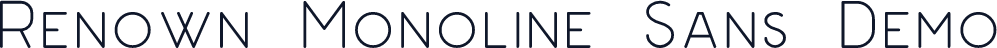 Renown Monoline Sans Demo