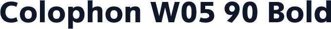 Colophon W05 90 Bold