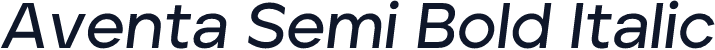 Aventa Semi Bold Italic