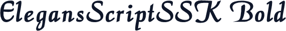 ElegansScriptSSK Bold