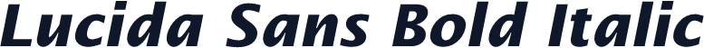 Lucida Sans Bold Italic