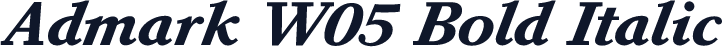 Admark W05 Bold Italic