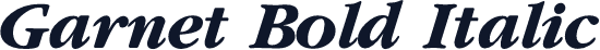Garnet Bold Italic
