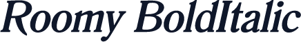 Roomy BoldItalic