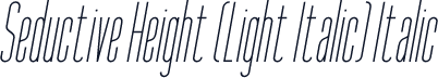 Seductive Height (Light Italic) Italic