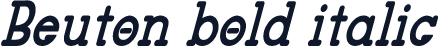 Beuton bold italic