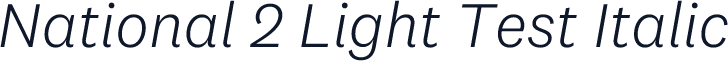 National 2 Light Test Italic