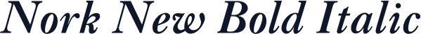 Nork New Bold Italic