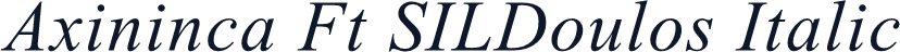 Axininca Ft SILDoulos Italic