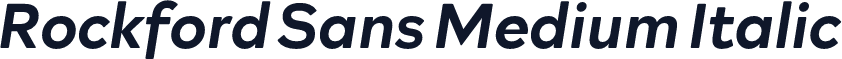 Rockford Sans Medium Italic