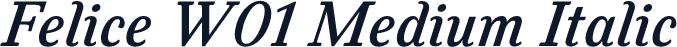 Felice W01 Medium Italic