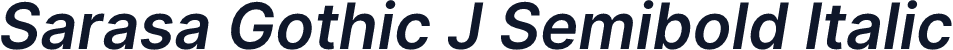 Sarasa Gothic J Semibold Italic