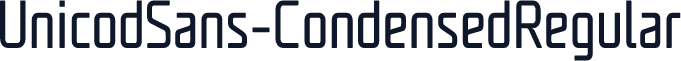 ☞UnicodSans-CondensedRegular