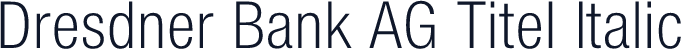 Dresdner Bank AG Titel Italic