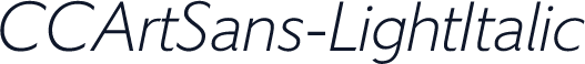 CCArtSans-LightItalic