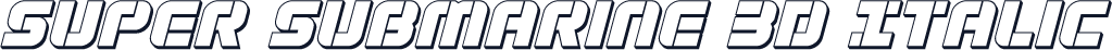 Super Submarine 3D Italic