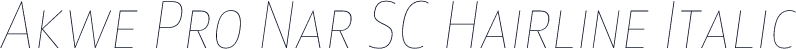 Akwe Pro Nar SC Hairline Italic