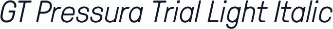 GT Pressura Trial Light Italic
