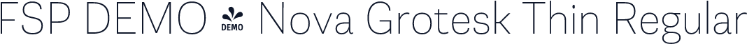 FSP DEMO - Nova Grotesk Thin Regular