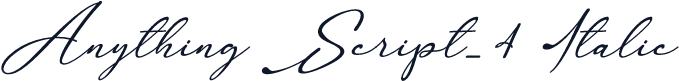 Anything Script_4 Italic