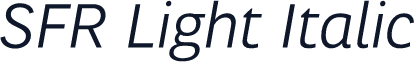 SFR Light Italic