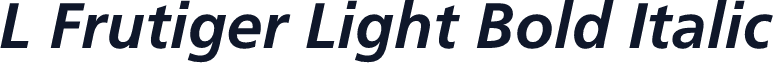 L Frutiger Light Bold Italic