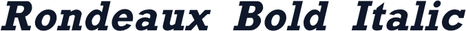 Rondeaux Bold Italic