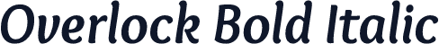 Overlock Bold Italic