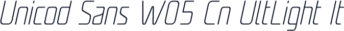 Unicod Sans W05 Cn UltLight It